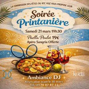 Soirée printanière 21 mars 2026 Paella poulet