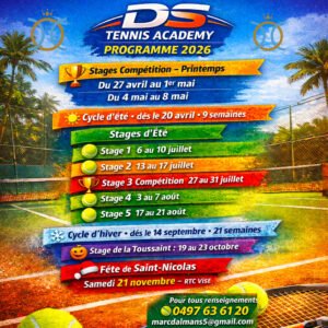 Programme complet des cours et stages 2026