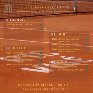 Les événements été 1016 de notre club