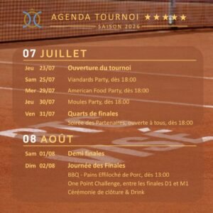 Plusieurs animations vous sont proposées lors du tournoi 5*