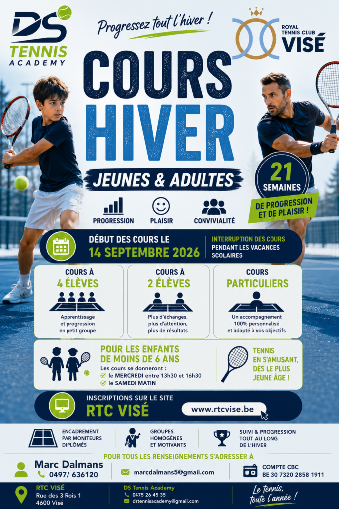 Cours hiver 2026-27 jeunes et adultes