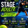 Stage Tennis Adultes 10 au 14 août de 18 à 20h
